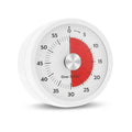 White magnetic 60-minute visual timer on a white background