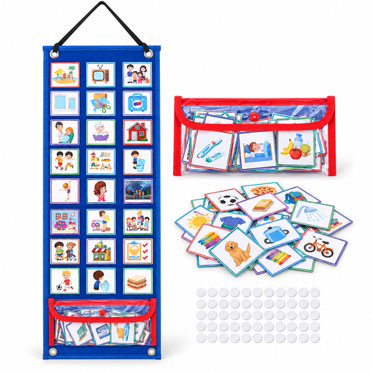 Clarikind Visual Board for kids routines and visual support with everyday picture cards