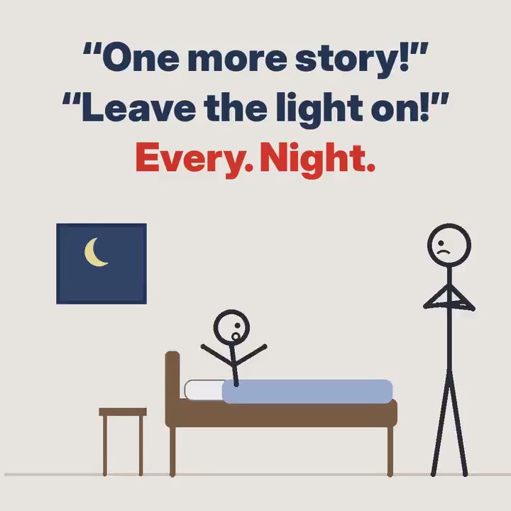 Clarikind white noise machine with night light for kids video: bedtime “one more story” turned into one calm sound and soft light every night